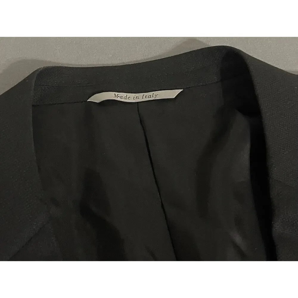Canali Mens 40R Black Travel Water Resistant Blazer Sport Coat Italy